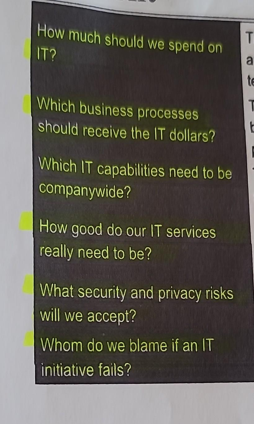  why these IS decisions require managerial involvement . much should we