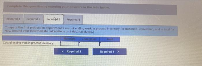series of steps camed out in production departments All of the material