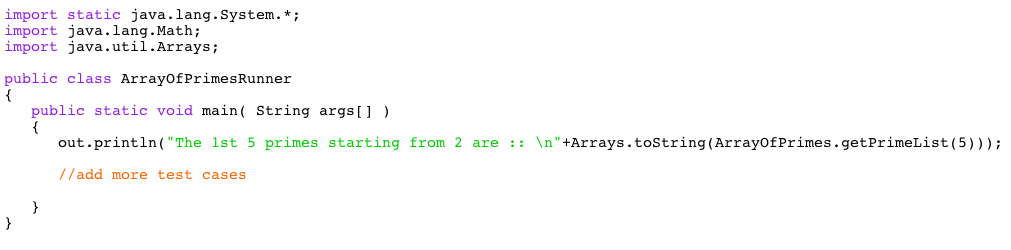 The 1st 5 primes starting trom 2 are: 2, 3, 5, 7.