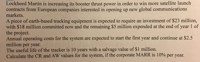  Lockheed Martin is increasing its booster thrust power in order to