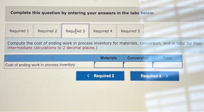 completion. Information on work in the first department, Cooking, is given below