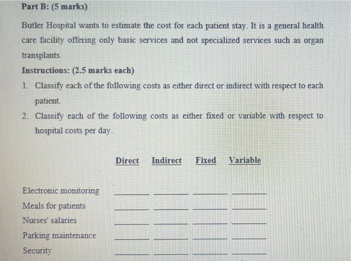 the space to the left whether the item would be considered a
