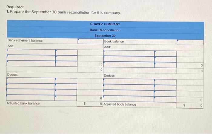 Chavez Company most recently reconciled its bank statement and book balances of