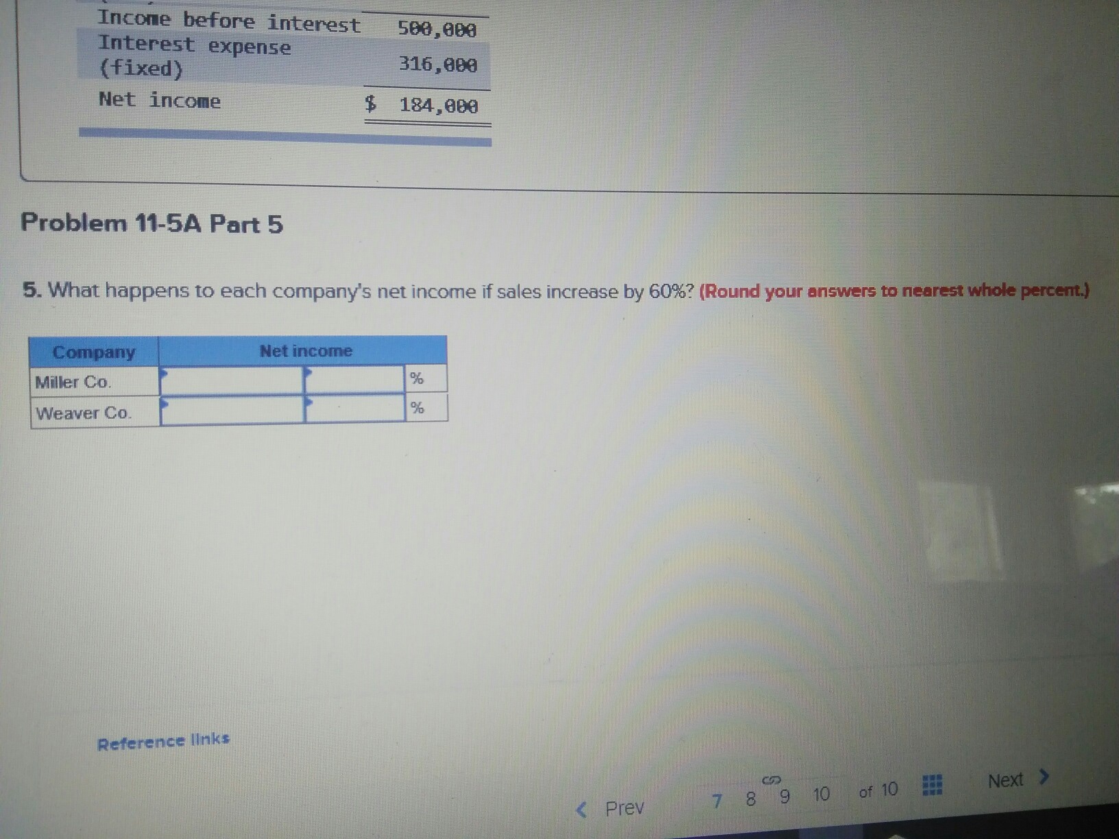 condensed income statements for two different companies (both are organized as LLCs