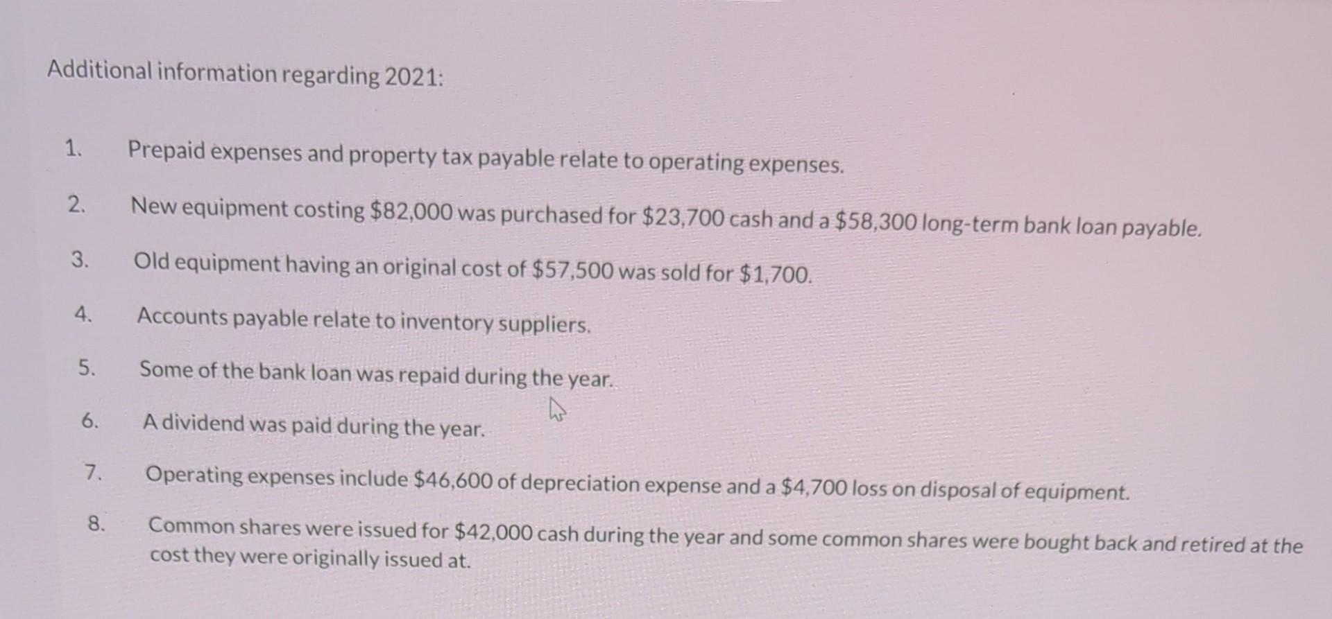 was purchased for $23,700 cash and a $58,300 long-term bank loan payable.