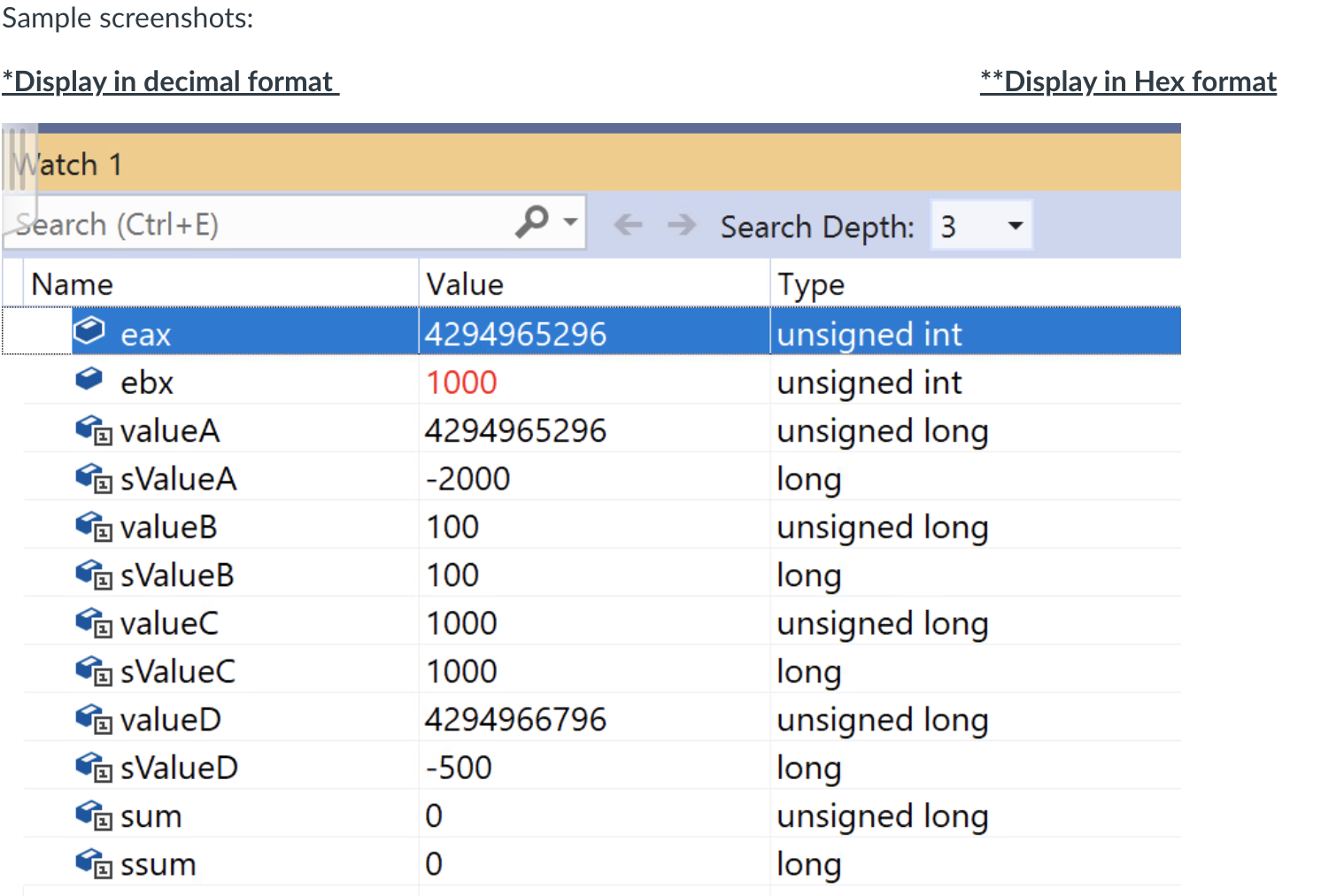 write a program that calculates the following expression: SUM =(A+B)(C+D). Define five
