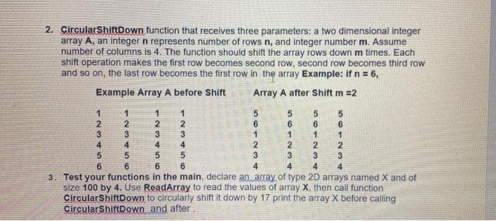 C program that has the following three functions: 1. A Function called