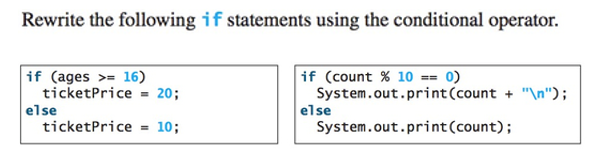 Give answer in text no pic or image JAVA Rewrite the following