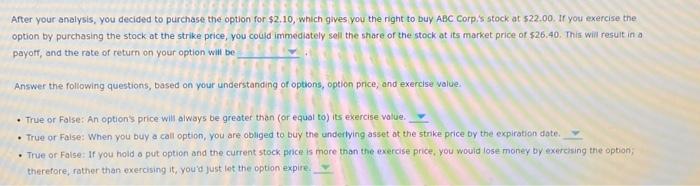 value. No rational investor would exercise an option that is out-of-the-money, so