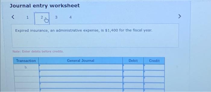 Journal entry worksheet 34 Store supplies still available at fiscal year-end amount