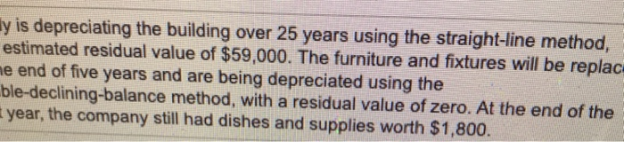  Hy is depreciating the building over 25 years using the straight-line