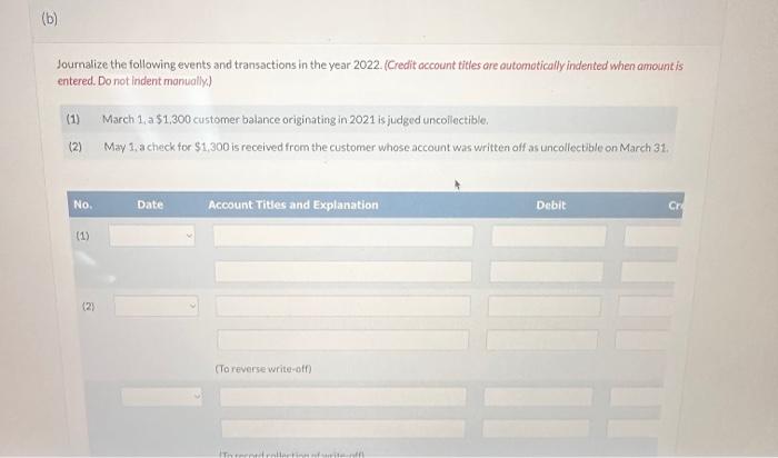 Deckbtiul Accoentis a a credit of 412.400 Journalize the adjusting entry for