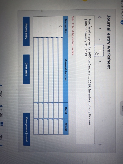 journal entries required at the end of January A Prepaid rent for