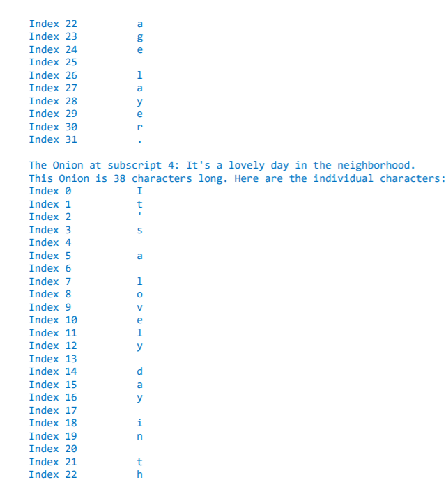 COMMENTS in this code, and not a lot of whitespace. * *