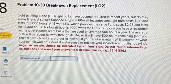 How to solve and whats the answer Light emitting diode (LED) light