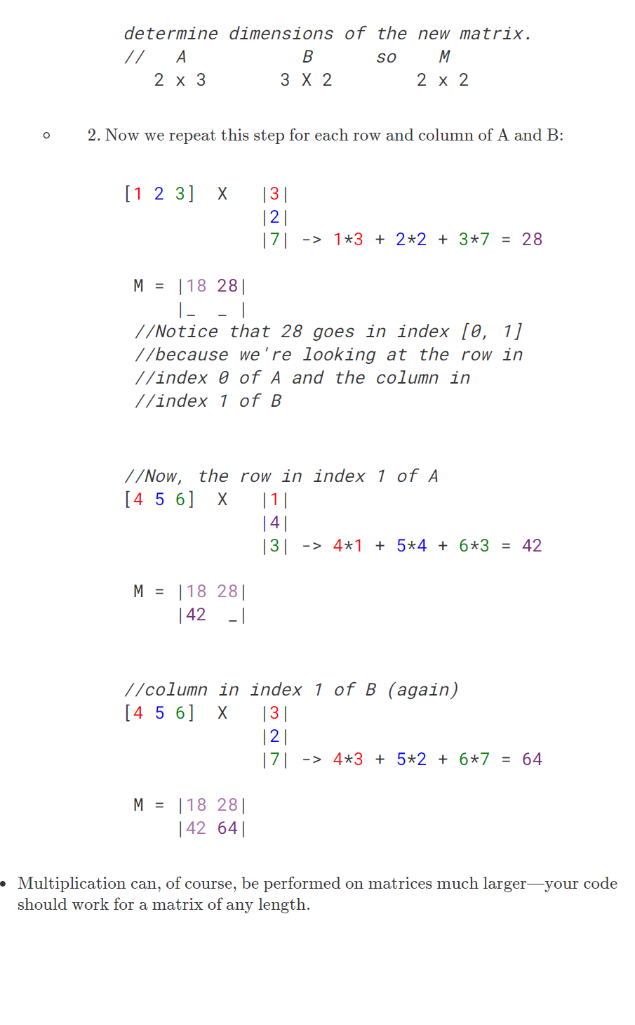 Matrix Operations.java that will perform certain operations based on user input. Requirements