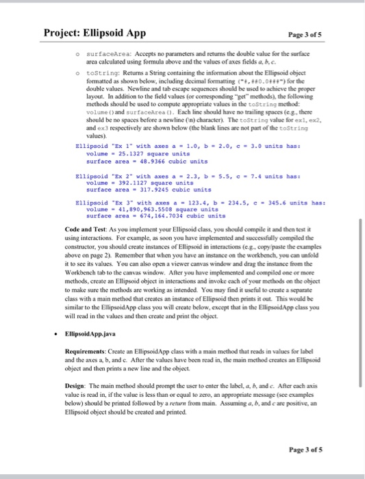 be coding Ellipsoid.java and Im not sure how to code what it