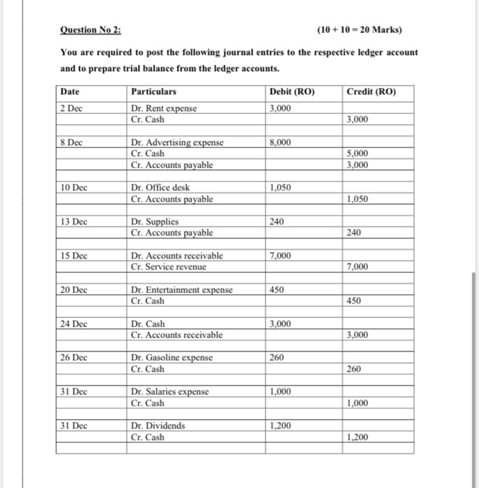  Question No 2: (10 + 10 = 20 Marks) You are