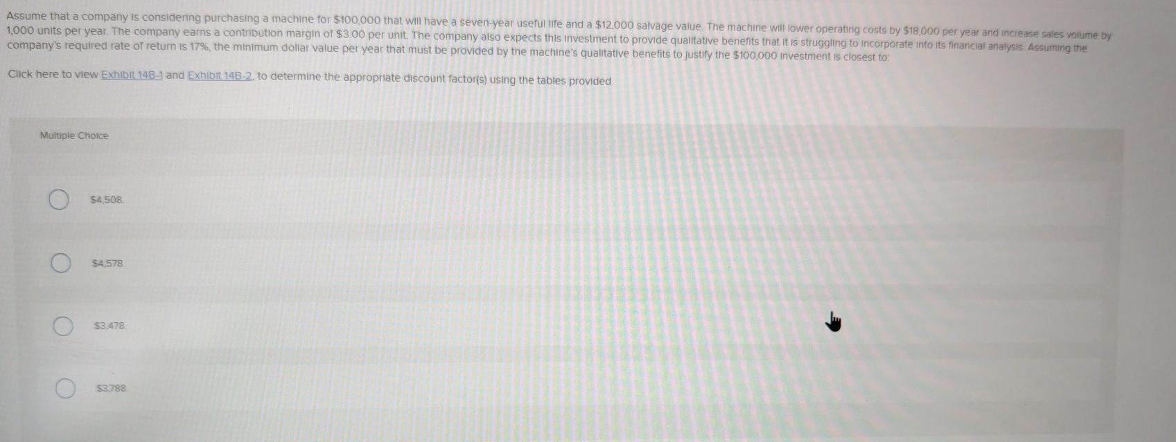 Assume that a company is considering purchasing a machine for $100,000