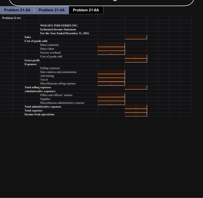  Problem 21-3A Problem 21-5A Problem 21-6A Problem 21-34