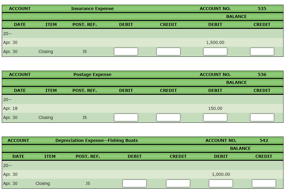 income for the month of April was $54,250. 3. CP.01.Part.06 Ledger balances