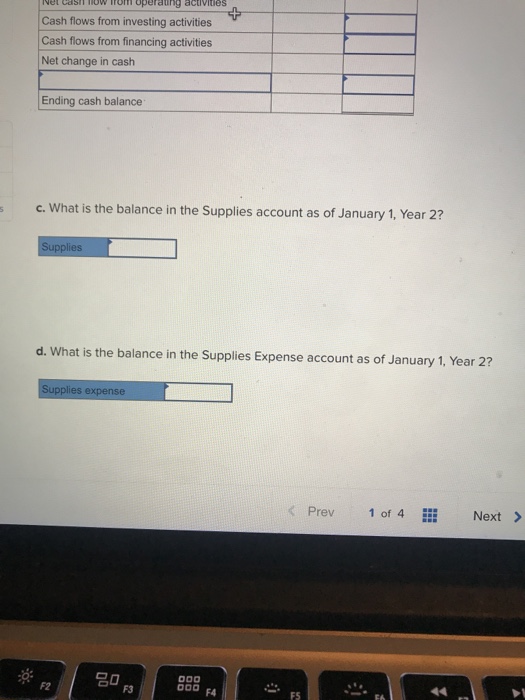 31, Year 1, found that there was $1,500 of supplies on hand