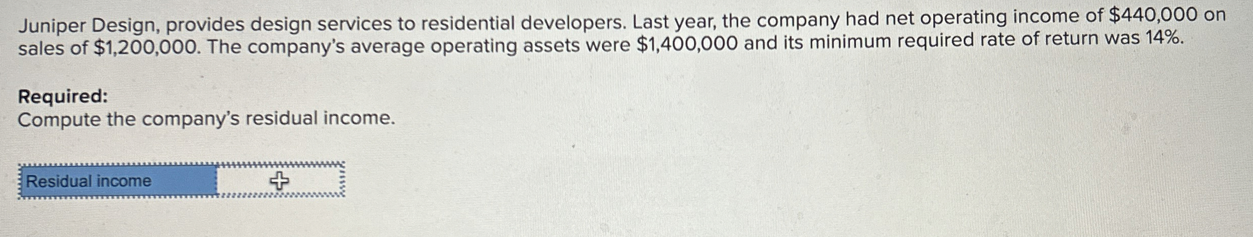  Juniper Design, provides design services to residential developers. Last year, the