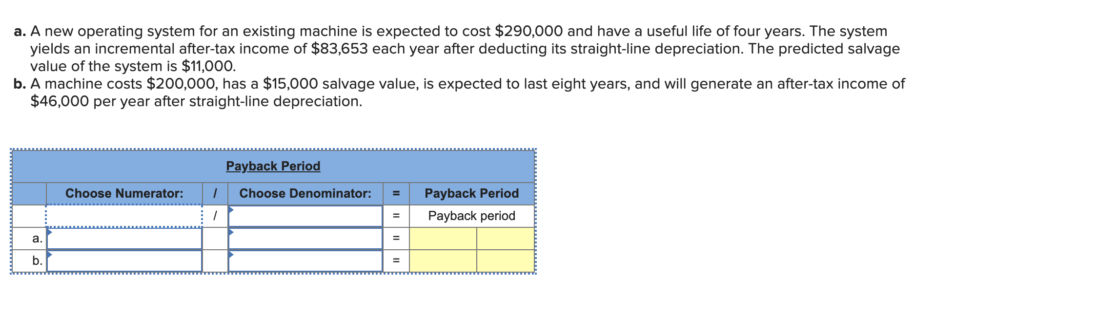 a. A new operating system for an existing machine is expected