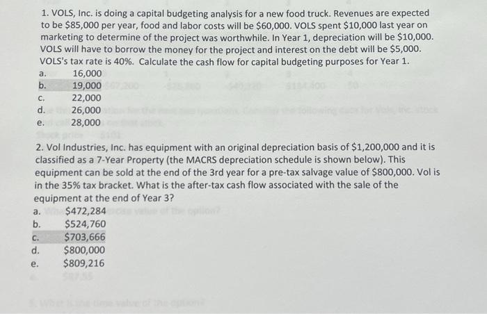How we I complete these using the BA2 Plus Calculator? 1. VOLS,