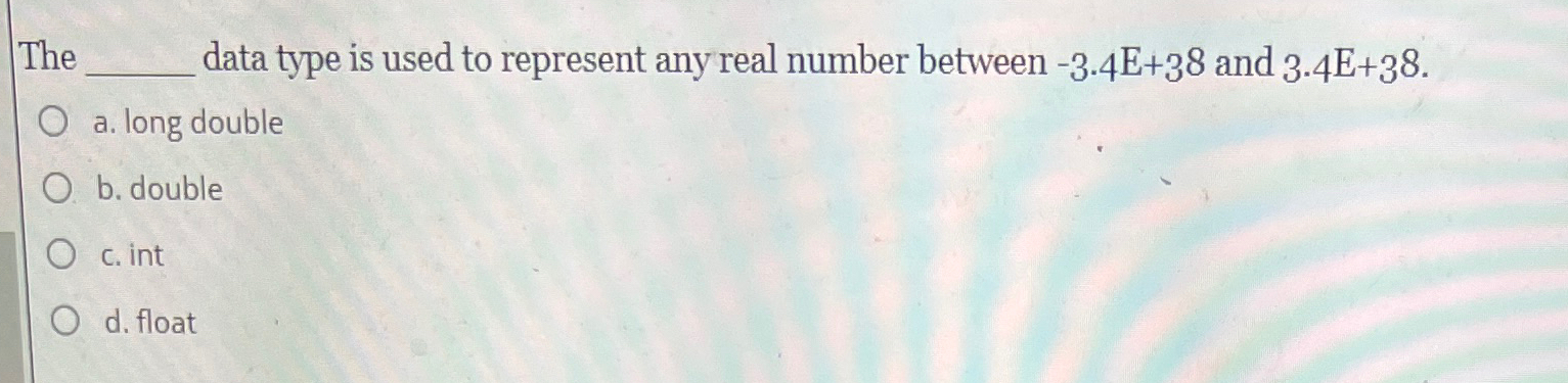  The q, data type is used to represent any real number