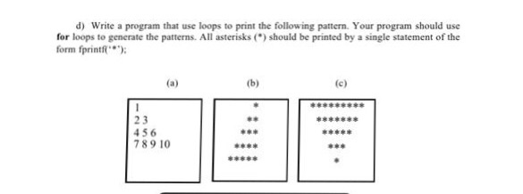  SOLVE USING MATLAB PLEASE!!! d) Write a program that use loops