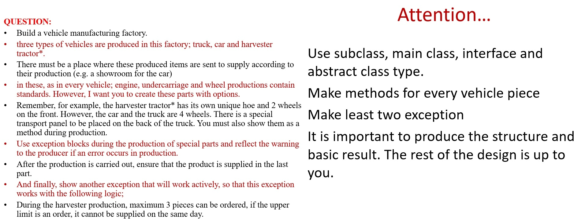 I need this code in Java language.Please write me the answer as