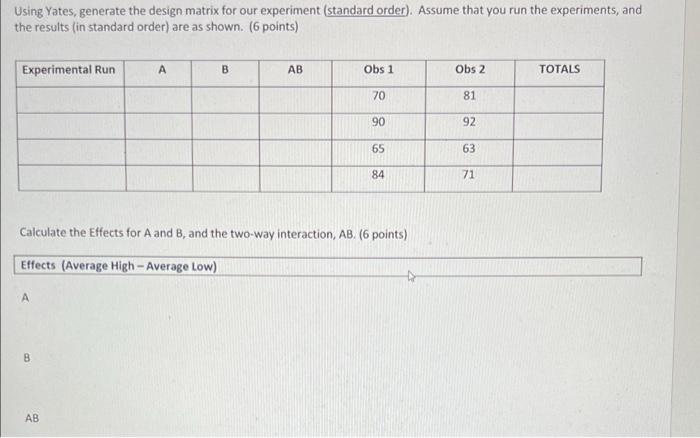 the yield of our process is affected by temperature and pressure. We