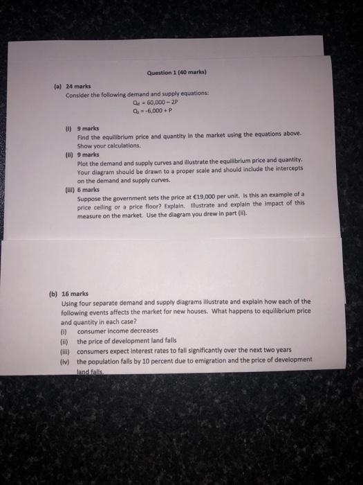 Please type solutions & diagrams where possible. Question 1 (40 marks)