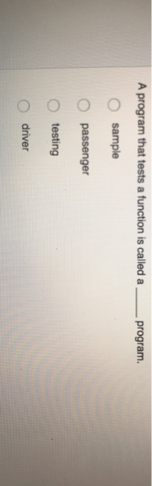 takes one parameter of type_ O string char O int O bool