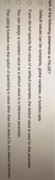 When using a reference parameter, a constant value or an expression cannot