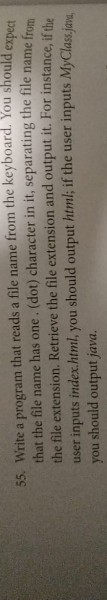  expect 55. Write a program that reads a file name from