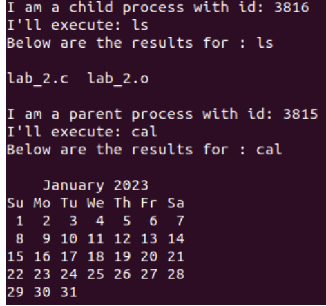 that takes 2 Linux commands as command line arguments to your program,