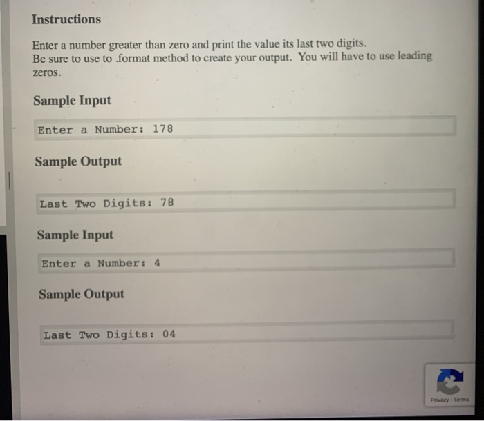 repl.it question 2.12 Instructions Enter a number greater than zero and print