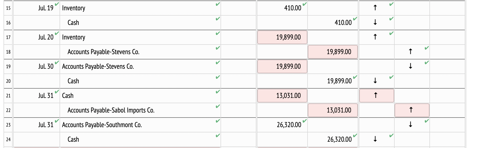Cash 120 Accounts Receivable 125 Notes Receivable 130 Inventory 131 Estimated Returns