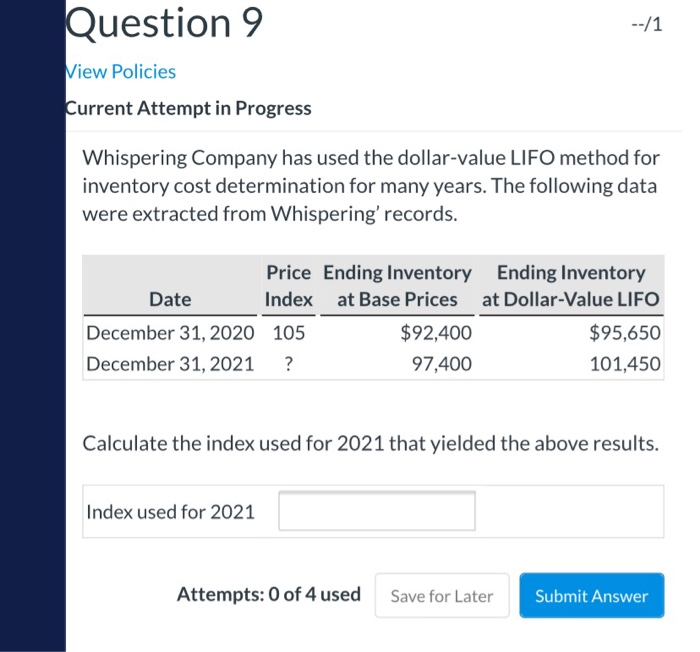 LIFO method was adopted by Coronado Corp. on January 1, 2020. Its