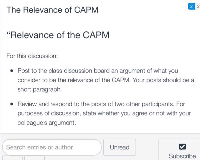  Please write a small paragraph answering this discussion question. The Relevance