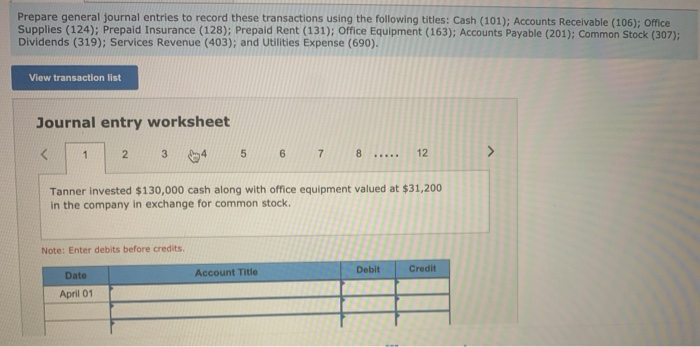 consulting business called Linkworks and completed the following transactions in its first