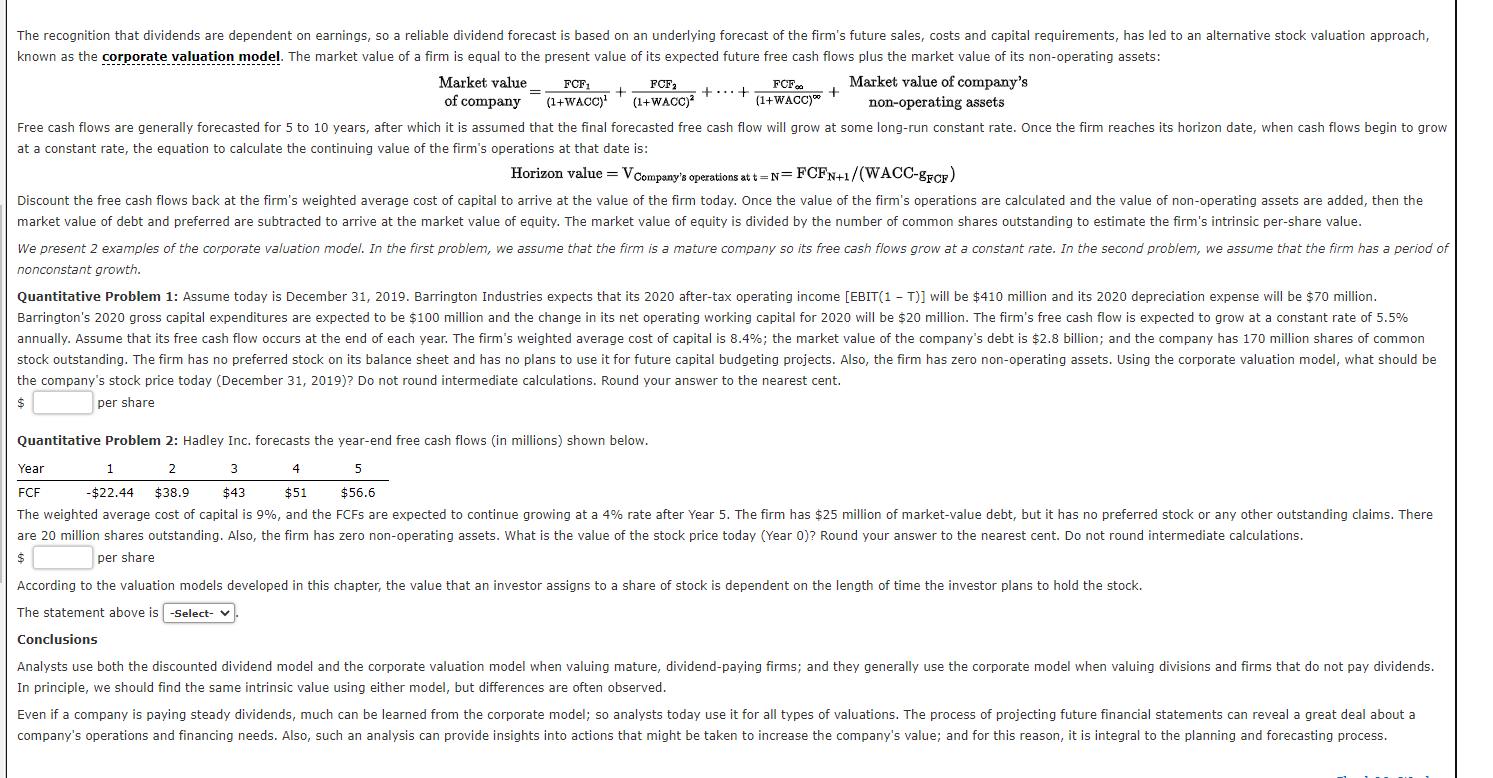 The recognition that dividends are dependent on earnings, so a reliable