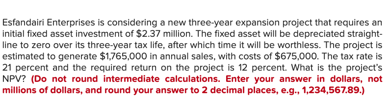 Problem: 1 please show the work with final answer of NPV. Problem