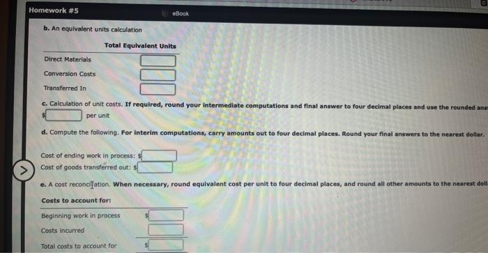 Caiculation of unit costs. Round your answer to the nearest cent. 1