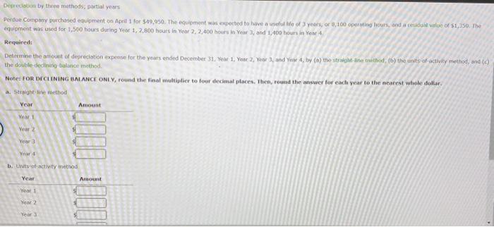  Detsheriadini by three methods; partial ypars equigment was used for 1,500