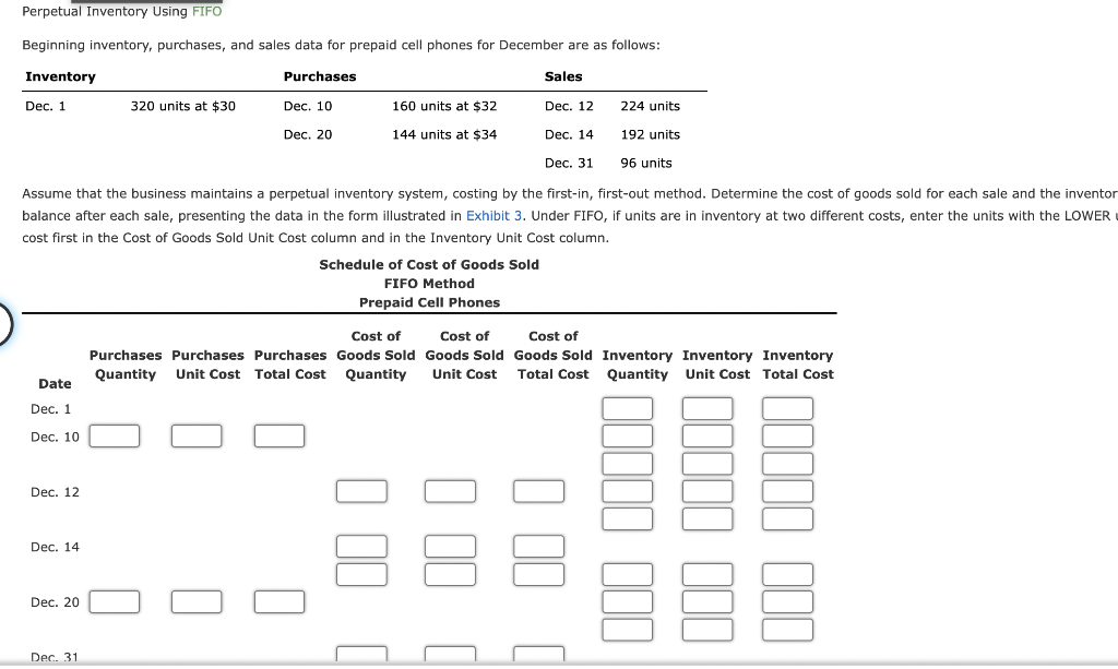 please help Perpetual Inventory Using FIFO Beginning inventory, purchases, and sales