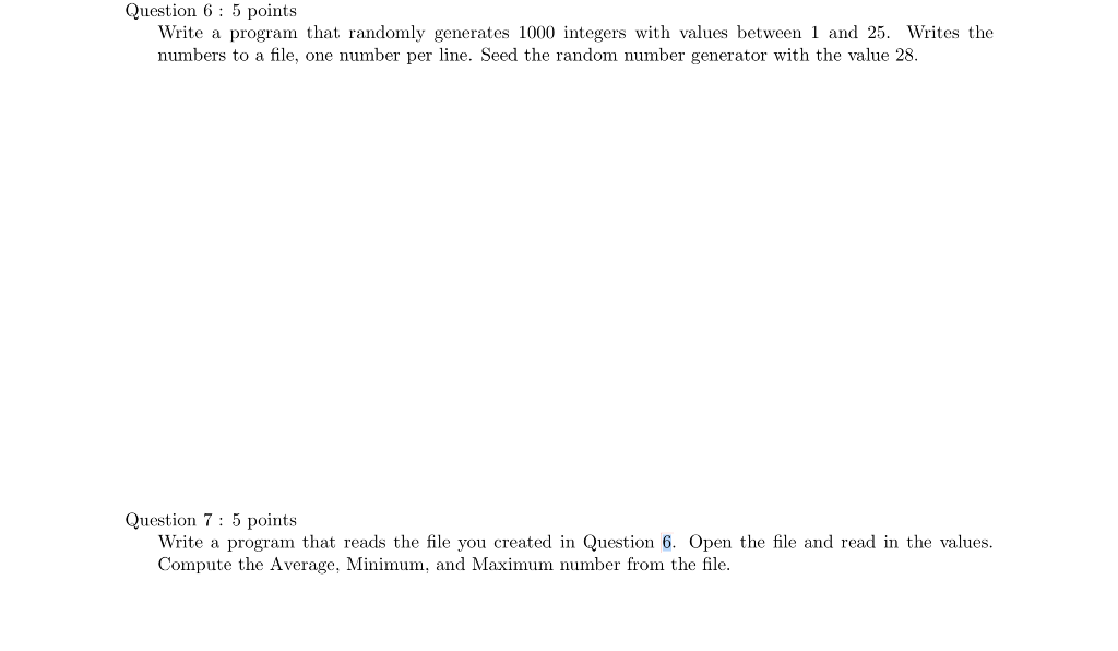  This is my code for question 6: I've been stuck on