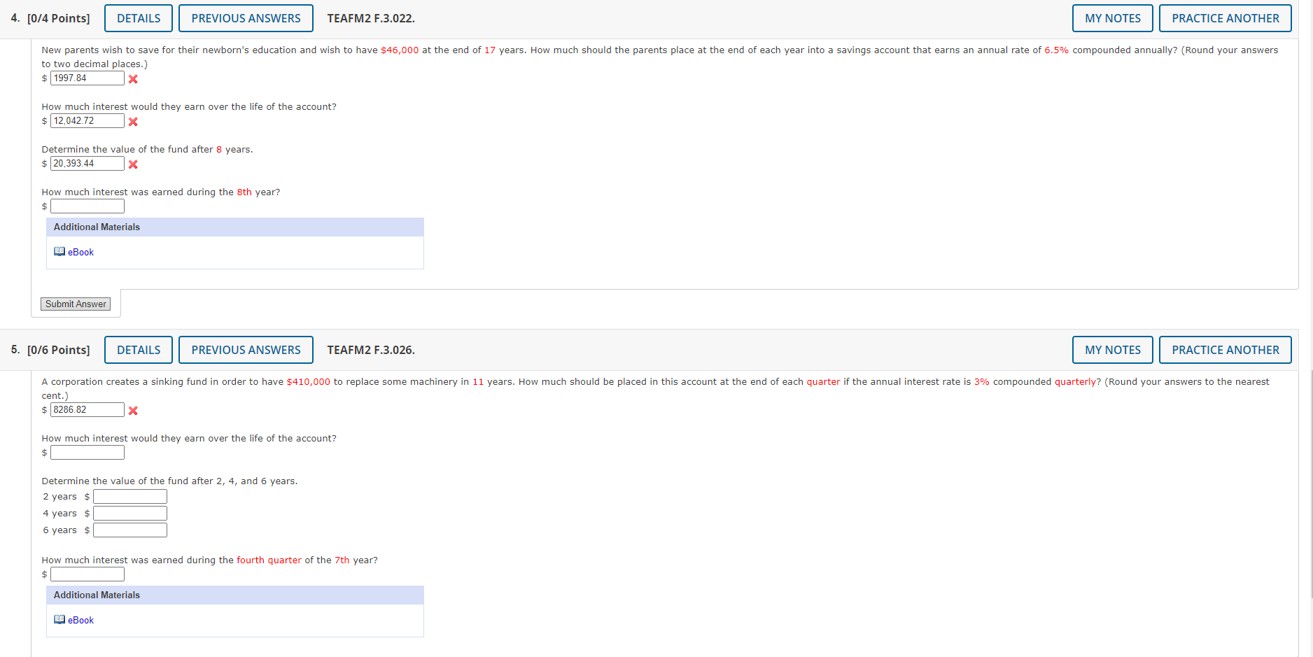 to two decimal blaces.) $ x How much interest would they
